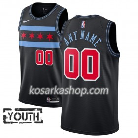 Dres Chicago Bulls Prilagođeni Nike 2018-19 City Edition Crna Swingman - Dječji